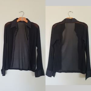 Anne Fontaine Vintage Mesh Button Up